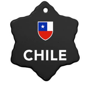 Chile Soccer Football Ceramic Star Ornament