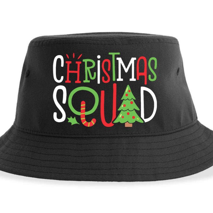 Christmas Squad Funny Xmas Tree Family Matching Pajamas Boy Sustainable Bucket Hat