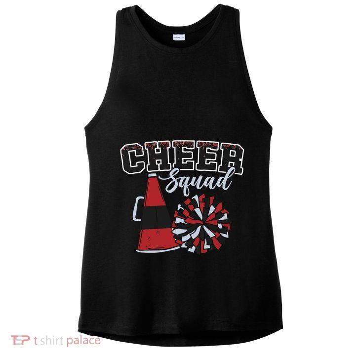 Cheer Squad Funny Cheerleader Cheerleading Red Women Girl Ladies PosiCharge Tri-Blend Wicking Tank