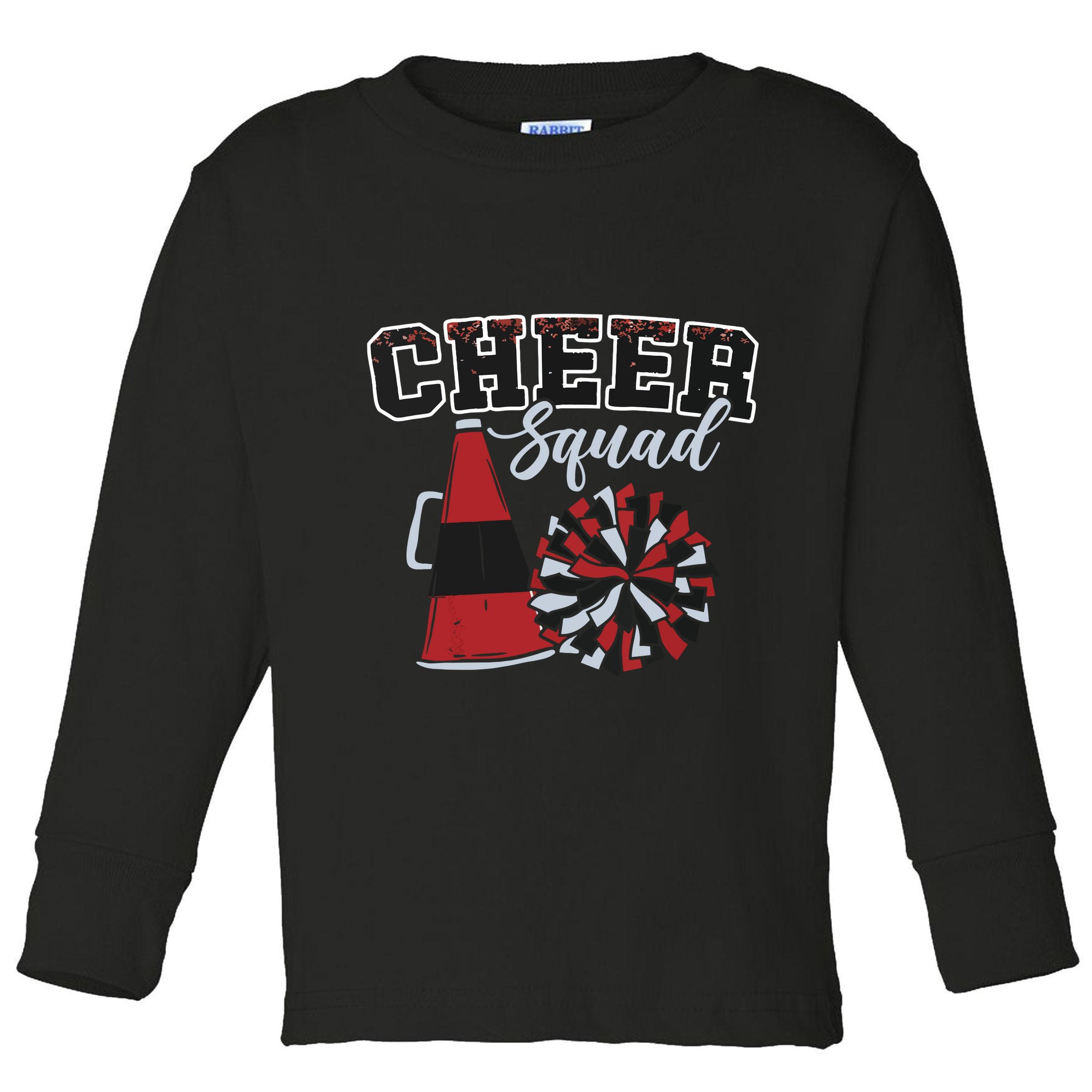 Cheer Squad Funny Cheerleader Cheerleading Red Women Girl Toddler Long Sleeve Shirt