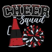 Cheer Squad Funny Cheerleader Cheerleading Red Women Girl Women's Crop Top Tee