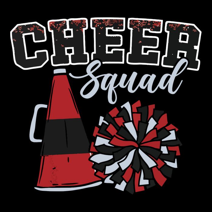 Cheer Squad Funny Cheerleader Cheerleading Red Women Girl Women's Crop Top Tee