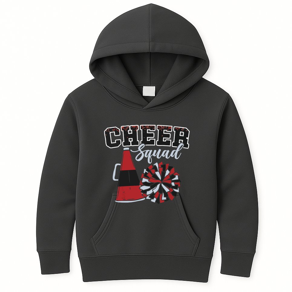 Cheer Squad Funny Cheerleader Cheerleading Red Women Girl Kids Hoodie