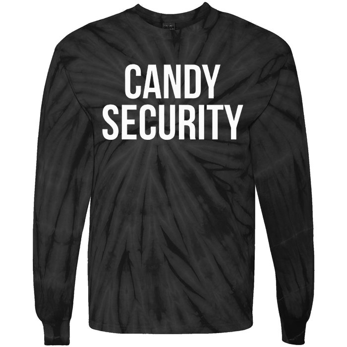 Candy Security Funny Halloween Costume For Parents Tie-Dye Long Sleeve Shirt