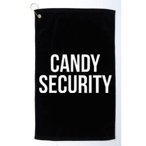 Candy Security Funny Halloween Costume For Parents Platinum Collection Golf Towel