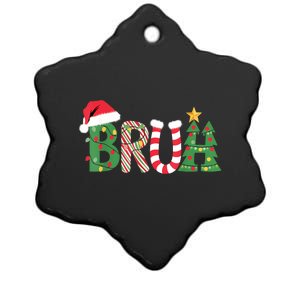 Christmas Shirts For Bruh Funny Christmas Women Ceramic Star Ornament