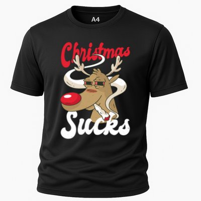 Christmas Sucks Funny Stoner Weedhead Pothead Xmas Design Gift Performance Shirt