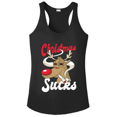 Christmas Sucks Funny Stoner Weedhead Pothead Xmas Design Gift Ladies PosiCharge Competitor Racerback Tank