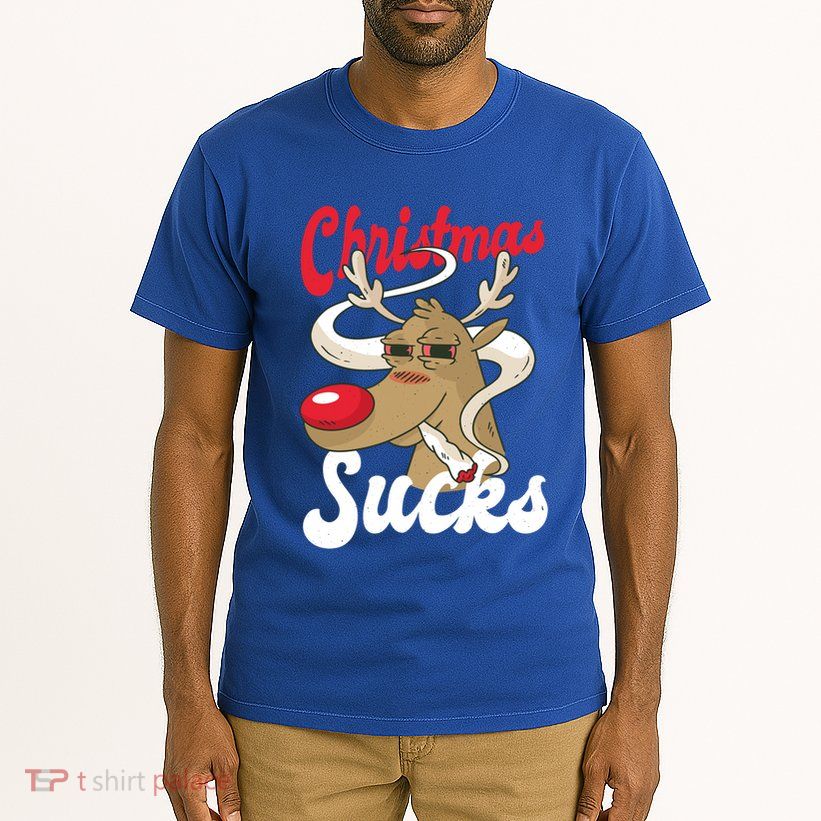 Christmas Sucks Funny Stoner Weedhead Pothead Xmas Design Gift Tall T-Shirt