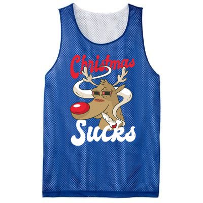 Christmas Sucks Funny Stoner Weedhead Pothead Xmas Design Gift Mesh Reversible Basketball Jersey Tank