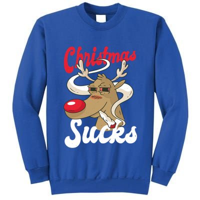 Christmas Sucks Funny Stoner Weedhead Pothead Xmas Design Gift Tall Sweatshirt
