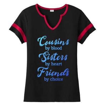 Cousins Sisters Friends Relatives Family Niece Aunt Uncle Cute Gift Ladies Halftime Notch Neck Tee