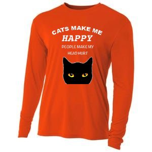 Cat Shirts For Men/Women Funny Cat Shirts For Cat Dad/Mom Cooling Performance Long Sleeve Crew