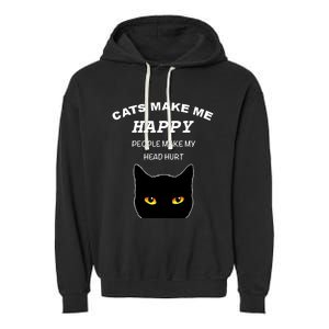 Cat Shirts For Men/Women Funny Cat Shirts For Cat Dad/Mom Garment-Dyed Fleece Hoodie