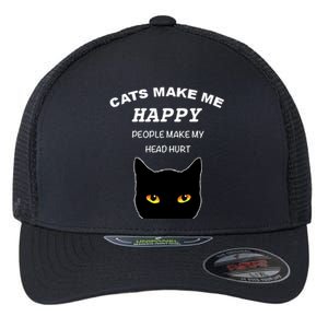 Cat Shirts For Men/Women Funny Cat Shirts For Cat Dad/Mom Flexfit Unipanel Trucker Cap