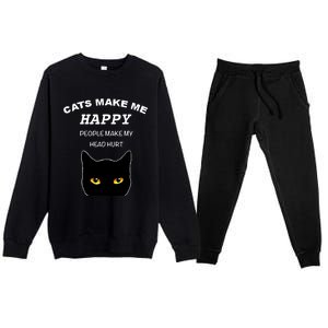 Cat Shirts For Men/Women Funny Cat Shirts For Cat Dad/Mom Premium Crewneck Sweatsuit Set