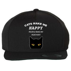 Cat Shirts For Men/Women Funny Cat Shirts For Cat Dad/Mom Wool Snapback Cap