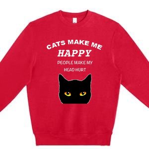 Cat Shirts For Men/Women Funny Cat Shirts For Cat Dad/Mom Premium Crewneck Sweatshirt