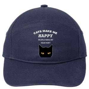 Cat Shirts For Men/Women Funny Cat Shirts For Cat Dad/Mom 7-Panel Snapback Hat