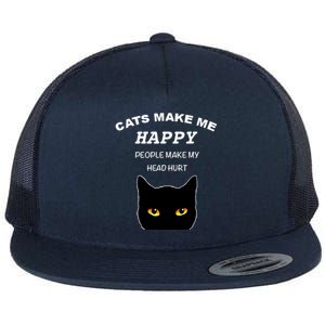 Cat Shirts For Men/Women Funny Cat Shirts For Cat Dad/Mom Flat Bill Trucker Hat