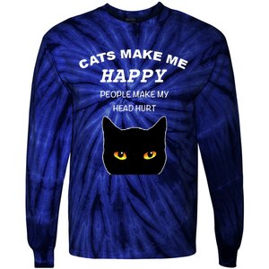 Cat Shirts For Men/Women Funny Cat Shirts For Cat Dad/Mom Tie-Dye Long Sleeve Shirt