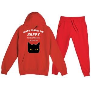 Cat Shirts For Men/Women Funny Cat Shirts For Cat Dad/Mom Premium Hooded Sweatsuit Set