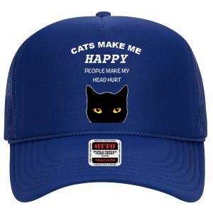 Cat Shirts For Men/Women Funny Cat Shirts For Cat Dad/Mom High Crown Mesh Back Trucker Hat