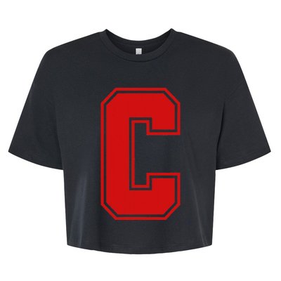 C School Fan Sports Teachers Students Bella+Canvas Jersey Crop Tee