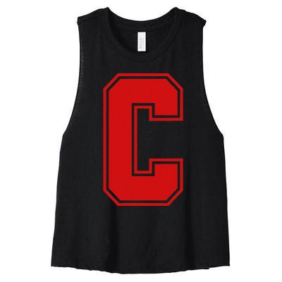 C School Fan Sports Teachers Students Women's Racerback Cropped Tank