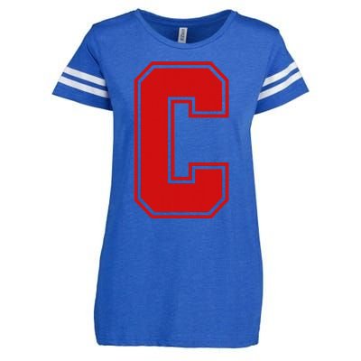 C School Fan Sports Teachers Students Enza Ladies Jersey Football T-Shirt