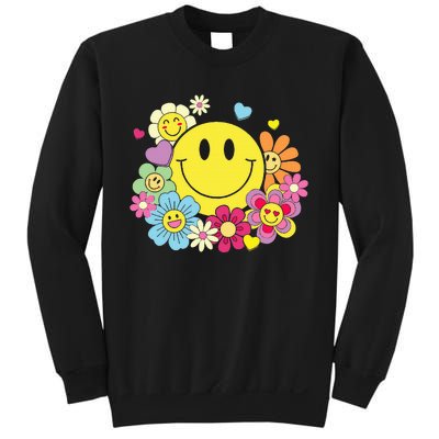 Cute Smile Face Flower Happy Face Flowers Heart Sweatshirt