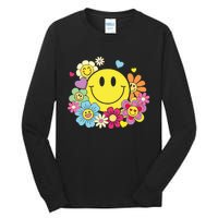 Cute Smile Face Flower Happy Face Flowers Heart Tall Long Sleeve T-Shirt