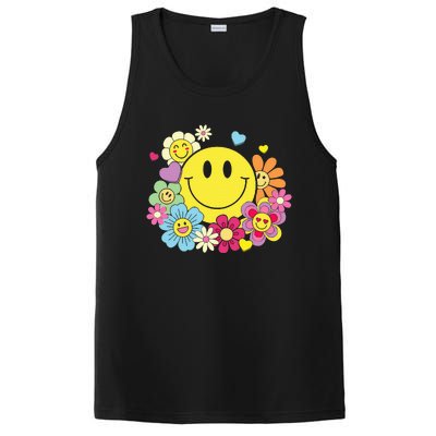 Cute Smile Face Flower Happy Face Flowers Heart PosiCharge Competitor Tank