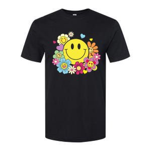 Cute Smile Face Flower Happy Face Flowers Heart Softstyle CVC T-Shirt