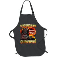 Circumcision Survivor Funny Oddly Specific Dank Cat Meme Full-Length Apron With Pockets