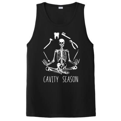 Cavity Season Funny Dentist Skeleton Halloween Dental PosiCharge Competitor Tank