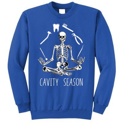 Cavity Season Funny Dentist Skeleton Halloween Dental Sweatshirt