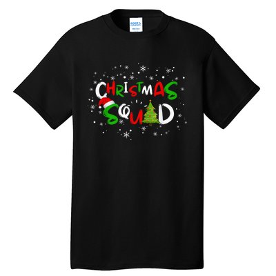 Christmas Squad Family Group Matching Shirts Funny Santa Elf Tall T-Shirt