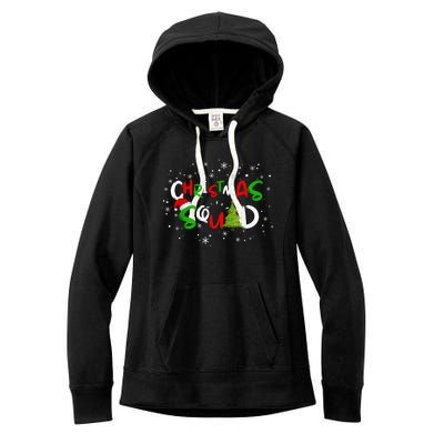 Christmas Squad Family Group Matching Shirts Funny Santa Elf Women's Fleece Hoodie