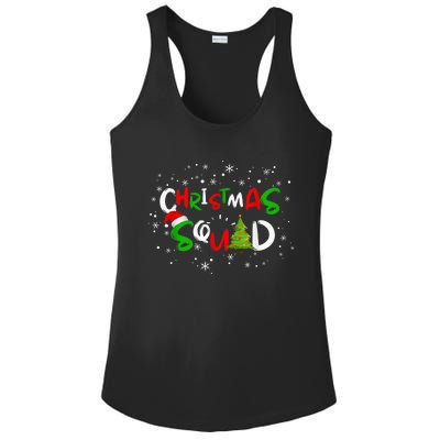 Christmas Squad Family Group Matching Shirts Funny Santa Elf Ladies PosiCharge Competitor Racerback Tank