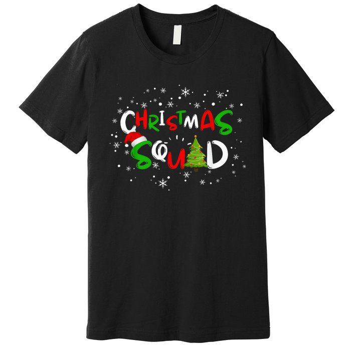 Christmas Squad Family Group Matching Shirts Funny Santa Elf Premium T-Shirt