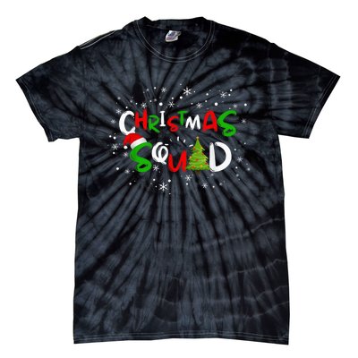 Christmas Squad Family Group Matching Shirts Funny Santa Elf Tie-Dye T-Shirt