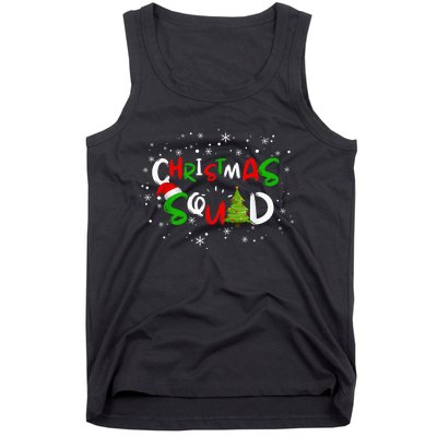 Christmas Squad Family Group Matching Shirts Funny Santa Elf Tank Top