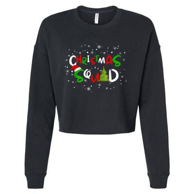 Christmas Squad Family Group Matching Shirts Funny Santa Elf Cropped Pullover Crew