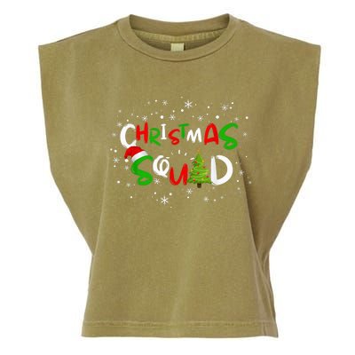 Christmas Squad Family Group Matching Shirts Funny Santa Elf Garment-Dyed Women's Muscle Tee