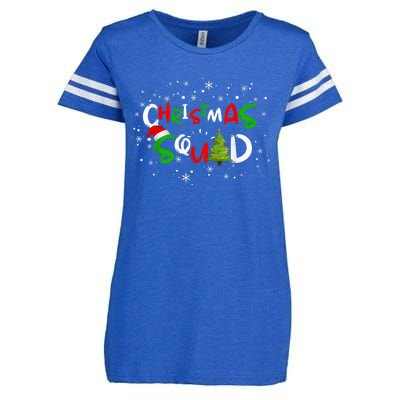 Christmas Squad Family Group Matching Shirts Funny Santa Elf Enza Ladies Jersey Football T-Shirt