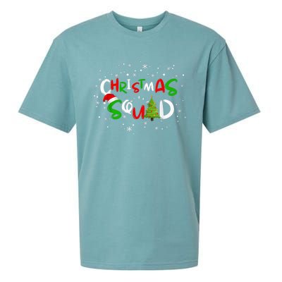 Christmas Squad Family Group Matching Shirts Funny Santa Elf Sueded Cloud Jersey T-Shirt