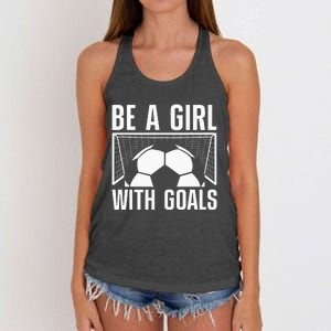 Cool Soccer Football Soccer Lovers Sayings Women's Knotted Racerback Tank