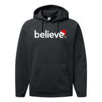 Christmas S For Women Believe Xmas Idea Performance Fleece Hoodie