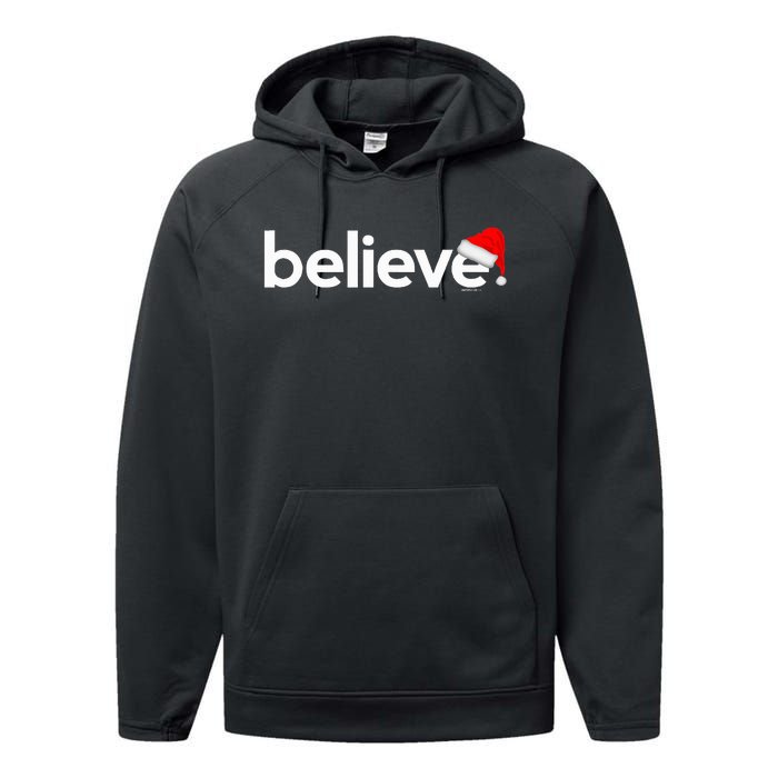 Christmas S For Women Believe Xmas Idea Performance Fleece Hoodie